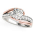 14k White And Rose Gold Bypass Shank Diamond Engagement Ring (1 1/8 cttw) by Bids.com