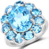 8.77 Carat Genuine Swiss Blue Topaz .925 Sterling Silver Ring by Bids.com