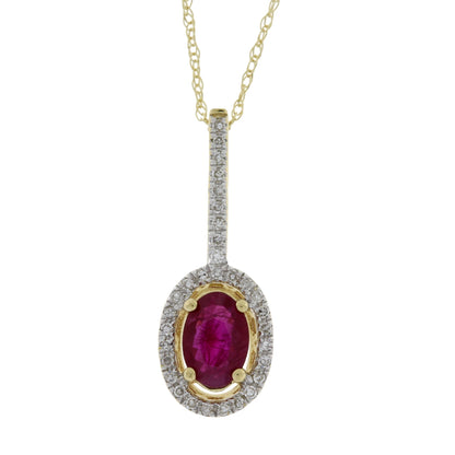 .43ct Ruby Diamond Fashion Pendants 14KT Yellow Gold by Bids.com