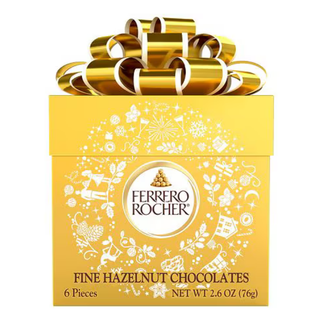 Ferrero Rocher Golden Gift Cube (6 ct) by Farmacias Savia
