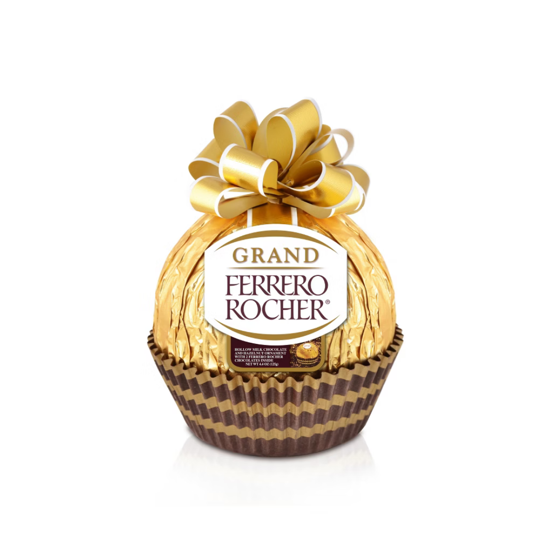 Grand Ferrero Rocher Hollow Milk Chocolate &amp; Hazelnut Ornament (4.4 oz)
