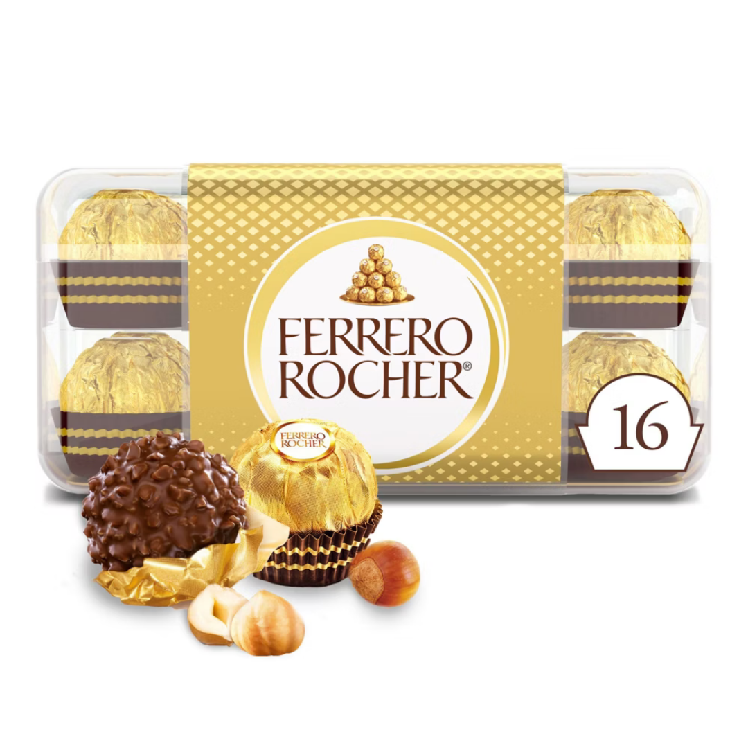 Ferrero Rocher Fine Hazelnut Milk Chocolate Gift Box (16 ct) by Farmacias Savia