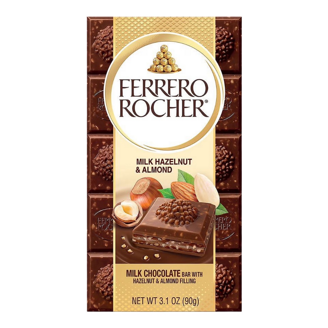 Ferrero Rocher Milk Chocolate Bar with Hazelnut &amp; Almond Filling (3.1oz) by Farmacias Savia
