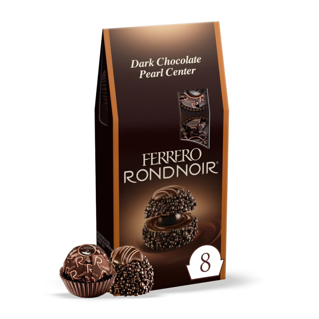 Ferrero Rondnoir Dark Chocolate Pearl Stand-Up Bag (8 ct) by Farmacias Savia