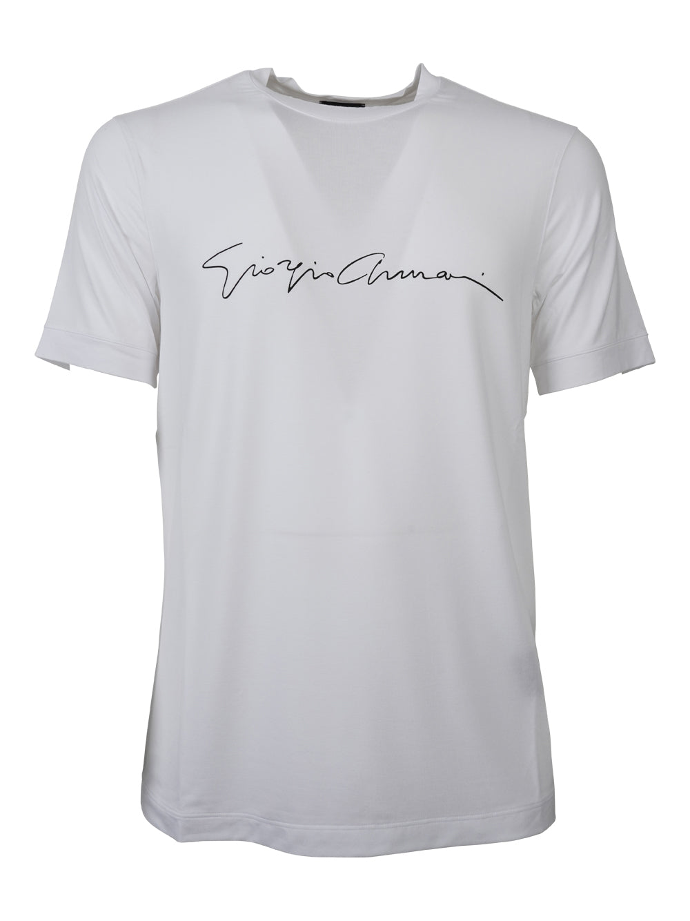 Giorgio Armani Men Asv Stretch-Viscose T-Shirt With Signature Logo by Luosophy