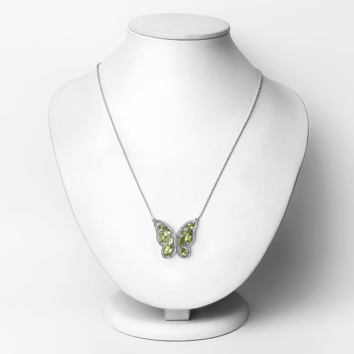 4.65 Carat Genuine Peridot .925 Sterling Silver Necklace by Bids.com