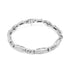 14K White Gold 2.0 Cttw Channel-Set Alternating Baguette and Princess-Cut Diamond Link Bracelet (H-I Color, SI2-I1 Clarity) - Size 7 by Bids.com