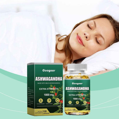 Ashwagandha Extra Strength 1800mg – Made with Mild Ashwagandha | Natural Stress Relief &amp; Energy Support (120 Capsules)