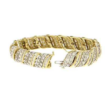 10.00ct Diamond Tennis Bracelet 10KT Yellow Gold by Bids.com