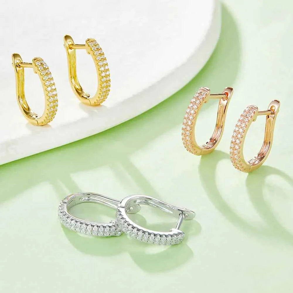 Sparkala™ 925 Sterling Silver Huggie Earrings