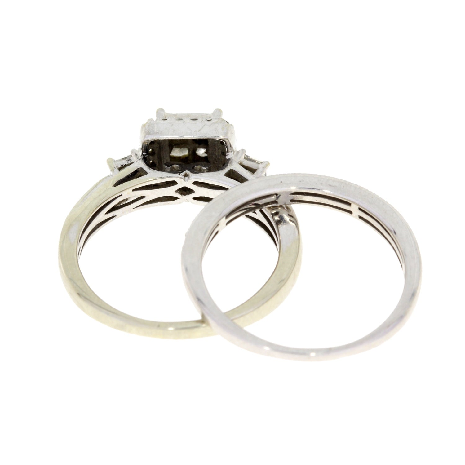 1.00ct Diamond Engagement Ring Set 10KT White Gold by Bids.com