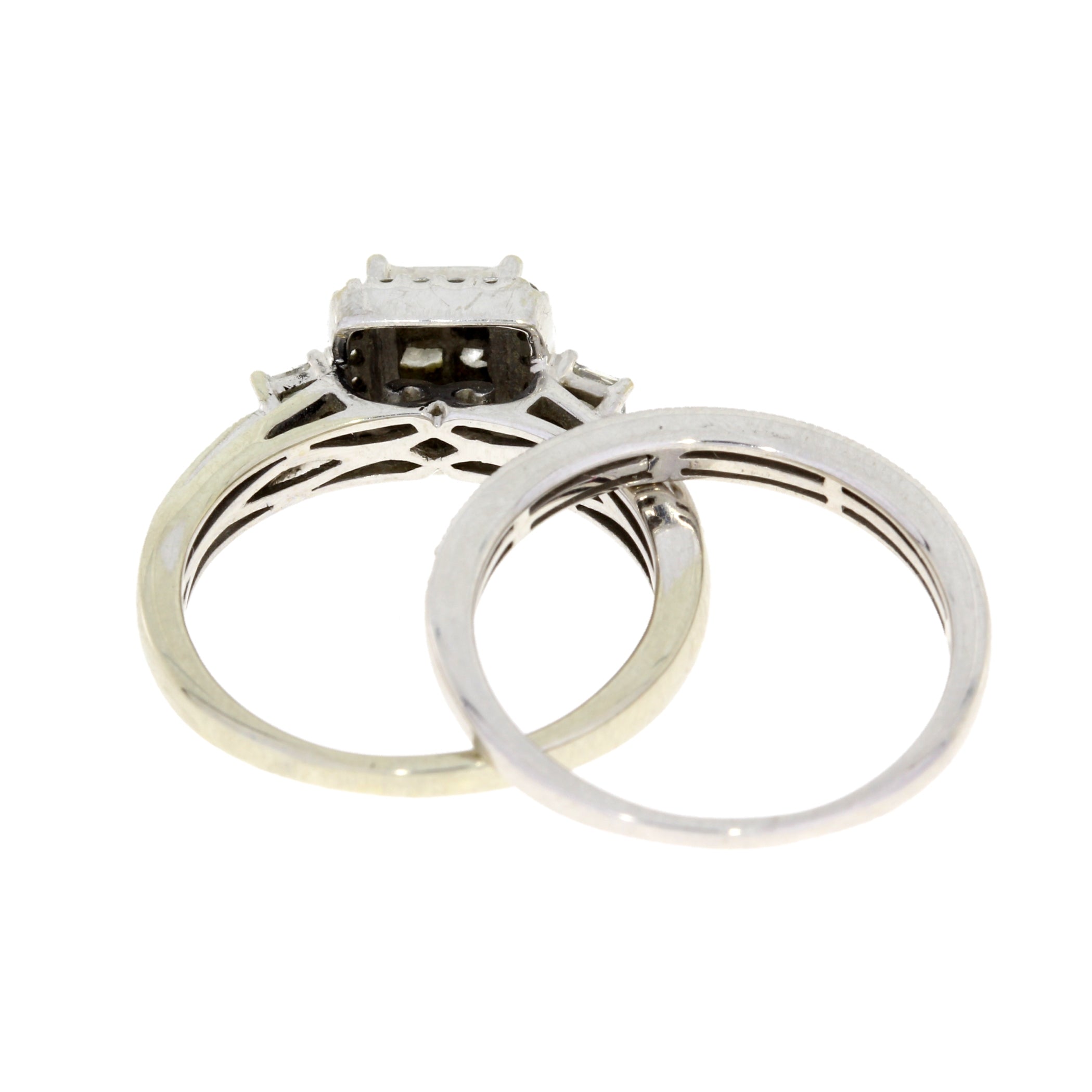 1.00ct Diamond Engagement Ring Set 10KT White Gold by Bids.com