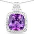 5.85 Carat Genuine Amethyst .925 Sterling Silver Pendant by Bids.com