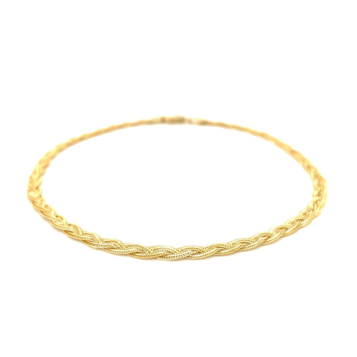 3.5mm 14k Yellow Gold Braided Bracelet by Bids.com