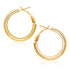 14k Yellow Gold High Polish  Hoop Earrings (0.78 inch Diameter)  DestGlow