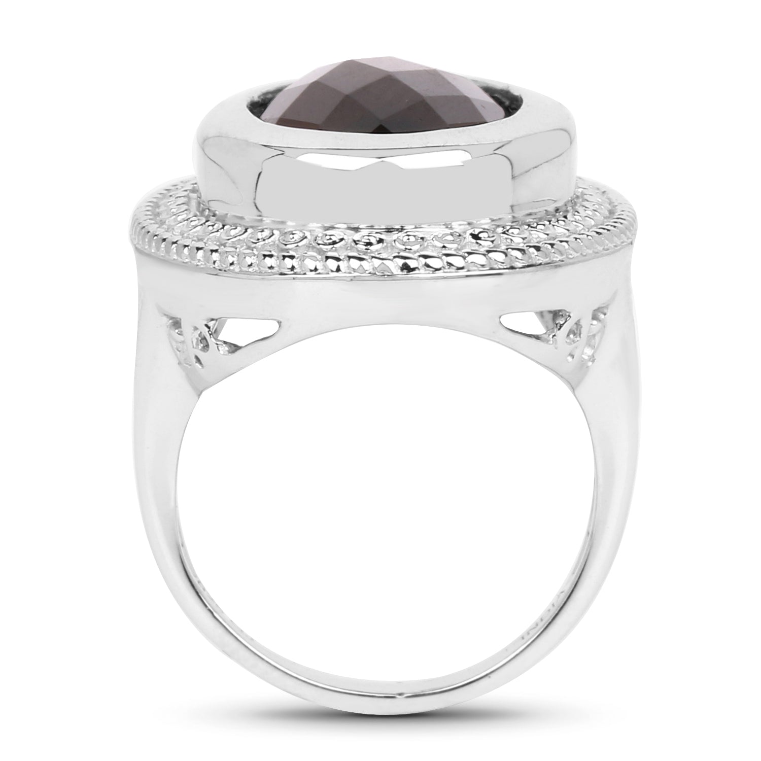 7.90 Carat Genuine Smoky Quartz .925 Sterling Silver Ring by Bids.com