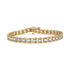 14K Yellow Gold Plated .925 Sterling Silver 2.00 Cttw Miracle Set Diamond Wave Link Bracelet (L-M Color, I2-I3 Clarity) - Size 7.25"  DestGlow