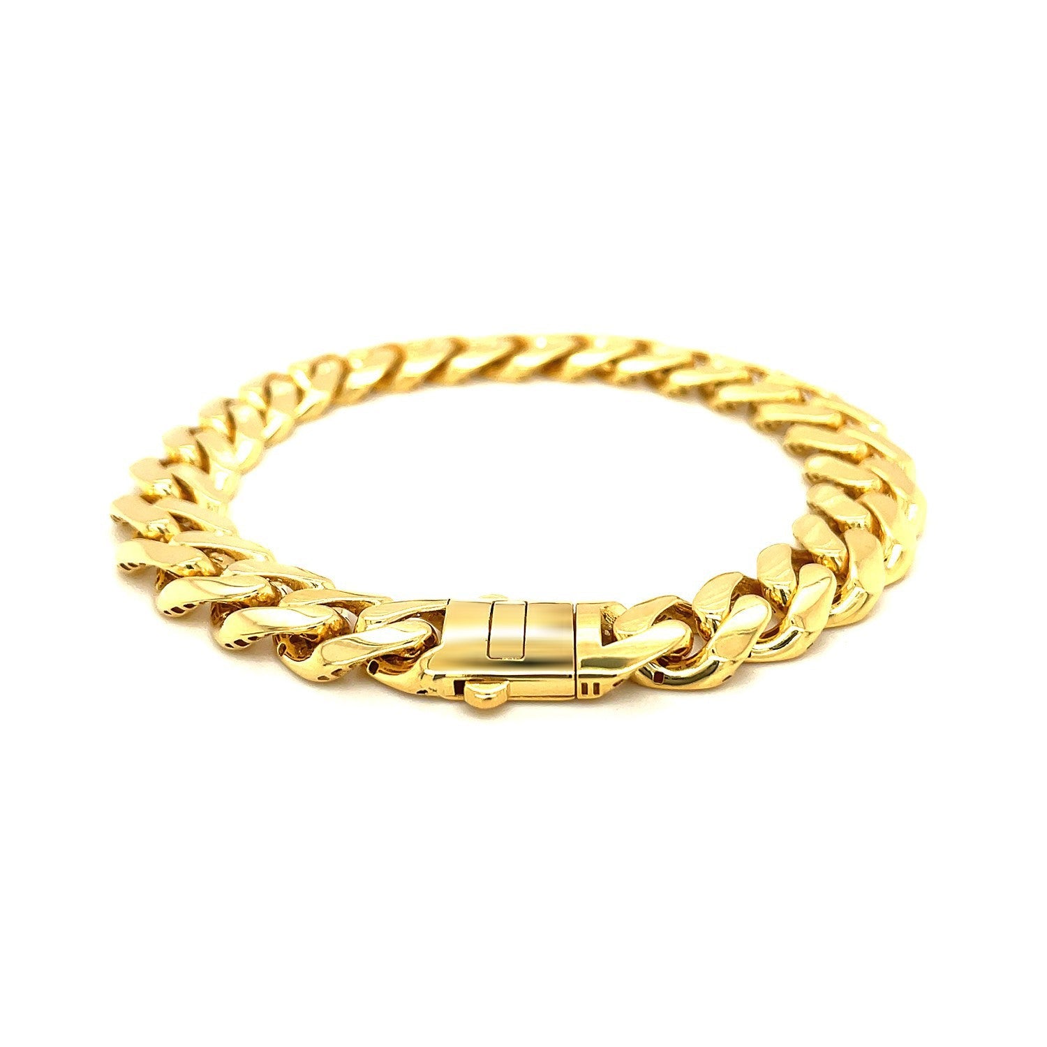 14k Yellow Gold Polished Curb Chain Bracelet by Bids.com