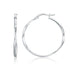 14k White Gold Mobius Twisted Hoop Earrings  DestGlow