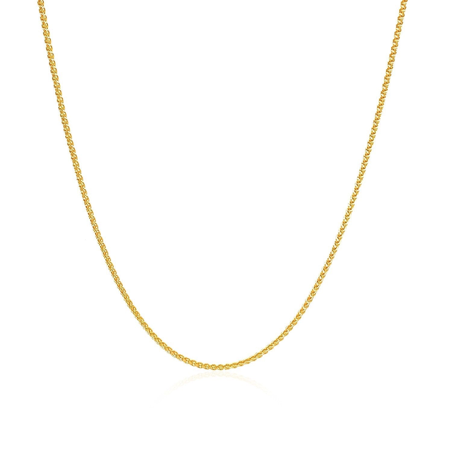 10k Yellow Gold Wheat Chain 1.0mm by Bids.com