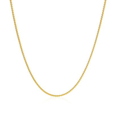 10k Yellow Gold Wheat Chain 1.0mm by Bids.com