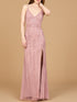 Beaded Lace-up Dress with Slit by Lara New York