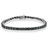 Black Rhodium Plated .925 Sterling Silver 1.0 Cttw Diamond Miracle Tennis Bracelet (Enhanced Blue Color, I3 Clarity) - 7" by Bids.com