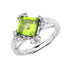 2.01 Carat Genuine Peridot & White Topaz .925 Sterling Silver Ring by Bids.com