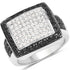 0.61 Carat Genuine Black Diamond and White Diamond .925 Sterling Silver Ring by Bids.com