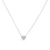 14K White Gold 1/4 Cttw Diamond Composite Heart Pendant Necklace - 18" Inches by Bids.com