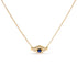 10K Yellow Gold Blue Sapphire and Diamond Accented Evil Eye 18" Inch Pendant Necklace (H-I Color, I1-I2 Clarity) by Bids.com