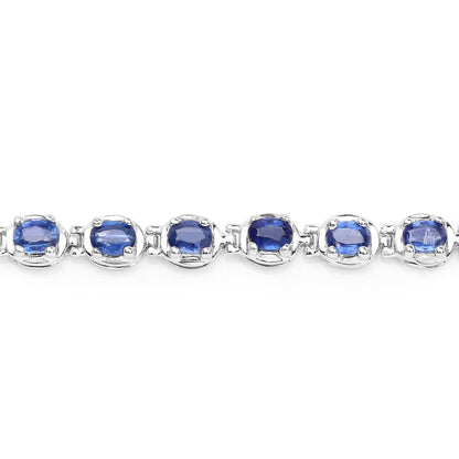 7.02 Carat Genuine Kyanite .925 Sterling Silver Bracelet  DestGlow