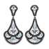 12.19 Carat Genuine Blue Topaz and Black Spinel .925 Sterling Silver Earrings  DestGlow