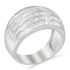 .925 Sterling Silver 1.0 Cttw Baguette-Cut Diamond 6-Row Channel Set Domed Tapered Cocktail Fashion Ring (H-I Color, I2-I3 Clarity) - Size 6-1/2 by Bids.com