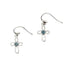 Natural .27ct Sapphire Cross Earrings 10KT White Gold by Bids.com