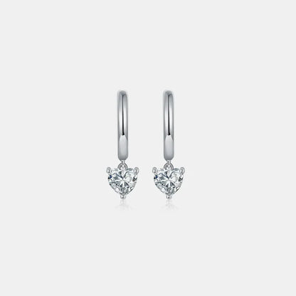 1 Carat Sparkala™ 925 Sterling Silver Heart Earrings by Sparkala