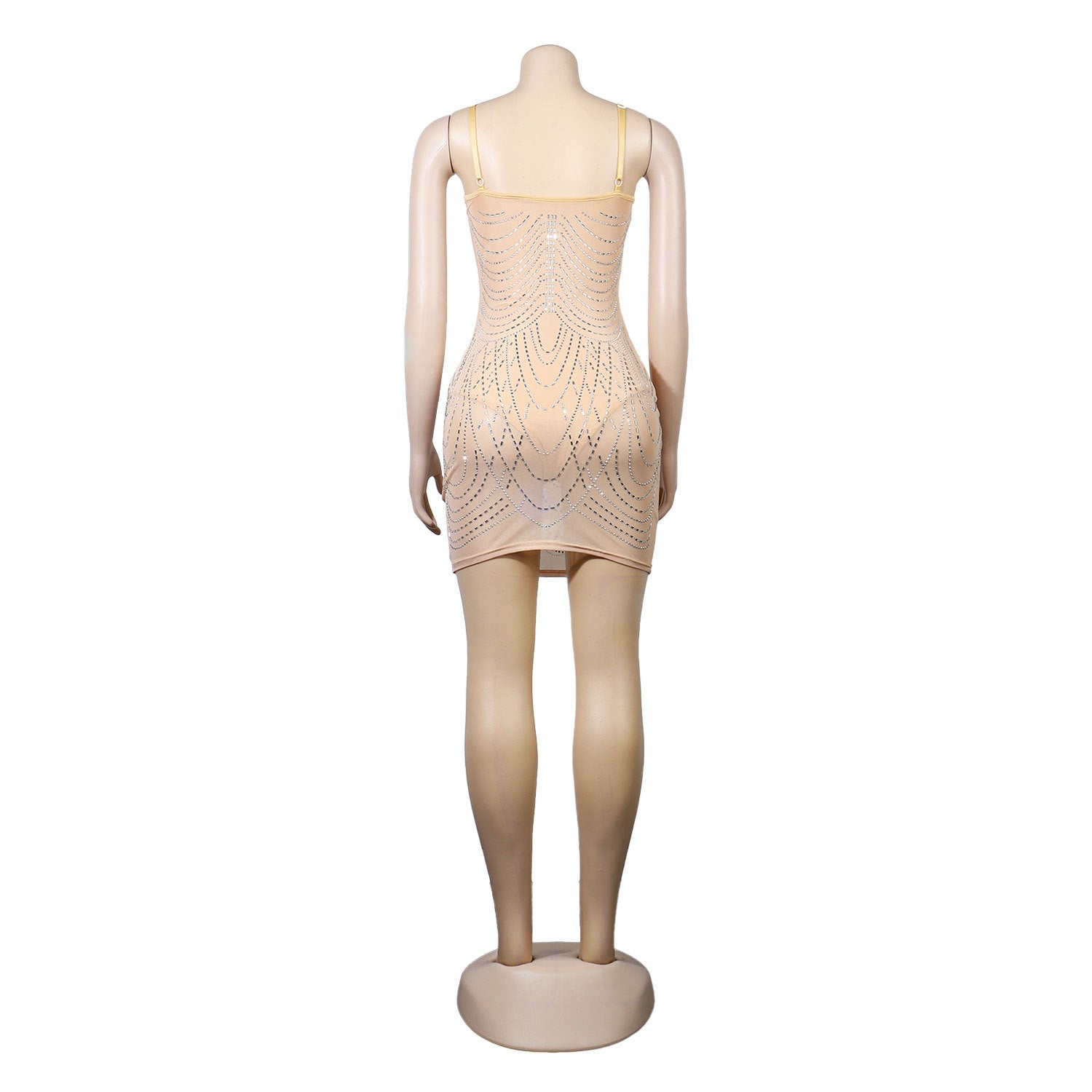 Sexy Slim Fit Rhinestone Tassel Dress by Ragazza