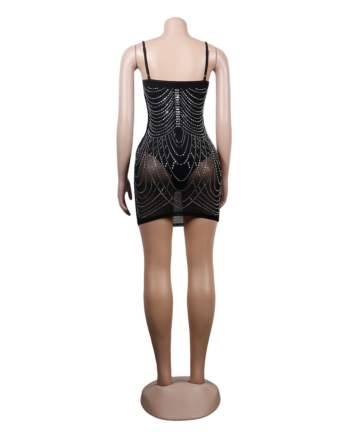 Sexy Slim Fit Rhinestone Tassel Dress by Ragazza