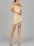 Off Shoulder Fringe Wrap Dress by Lara New York