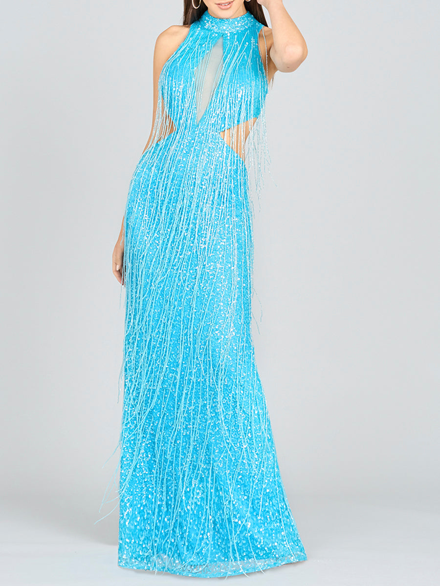 Carrie Fringe Beaded Dress - OUTLET by Lara New York