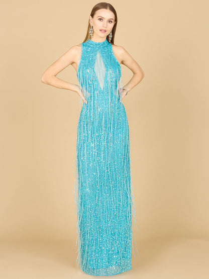 Carrie Fringe Beaded Dress - OUTLET by Lara New York