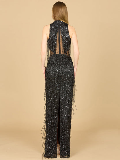 Carrie Fringe Beaded Dress - OUTLET by Lara New York