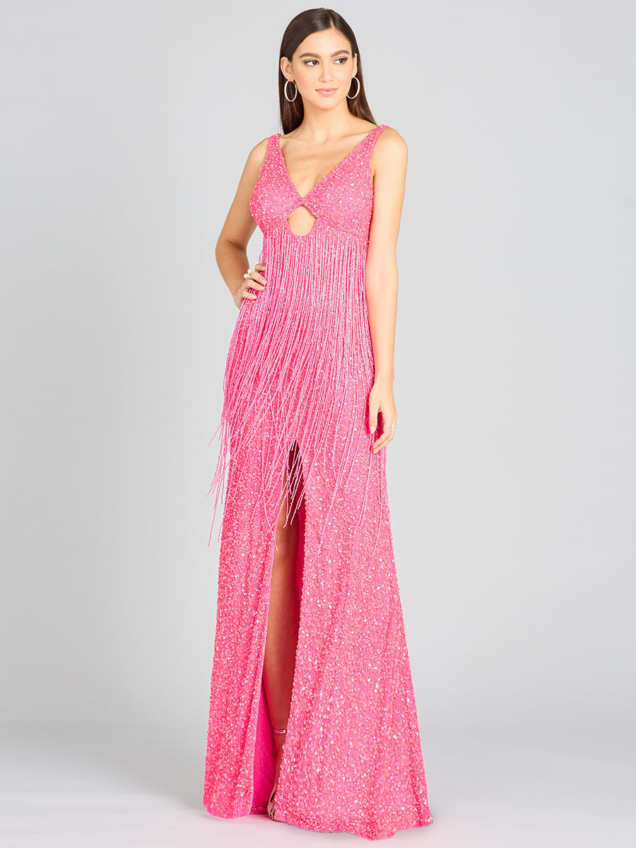 Regan Fringe Sequin Dress by Lara New York