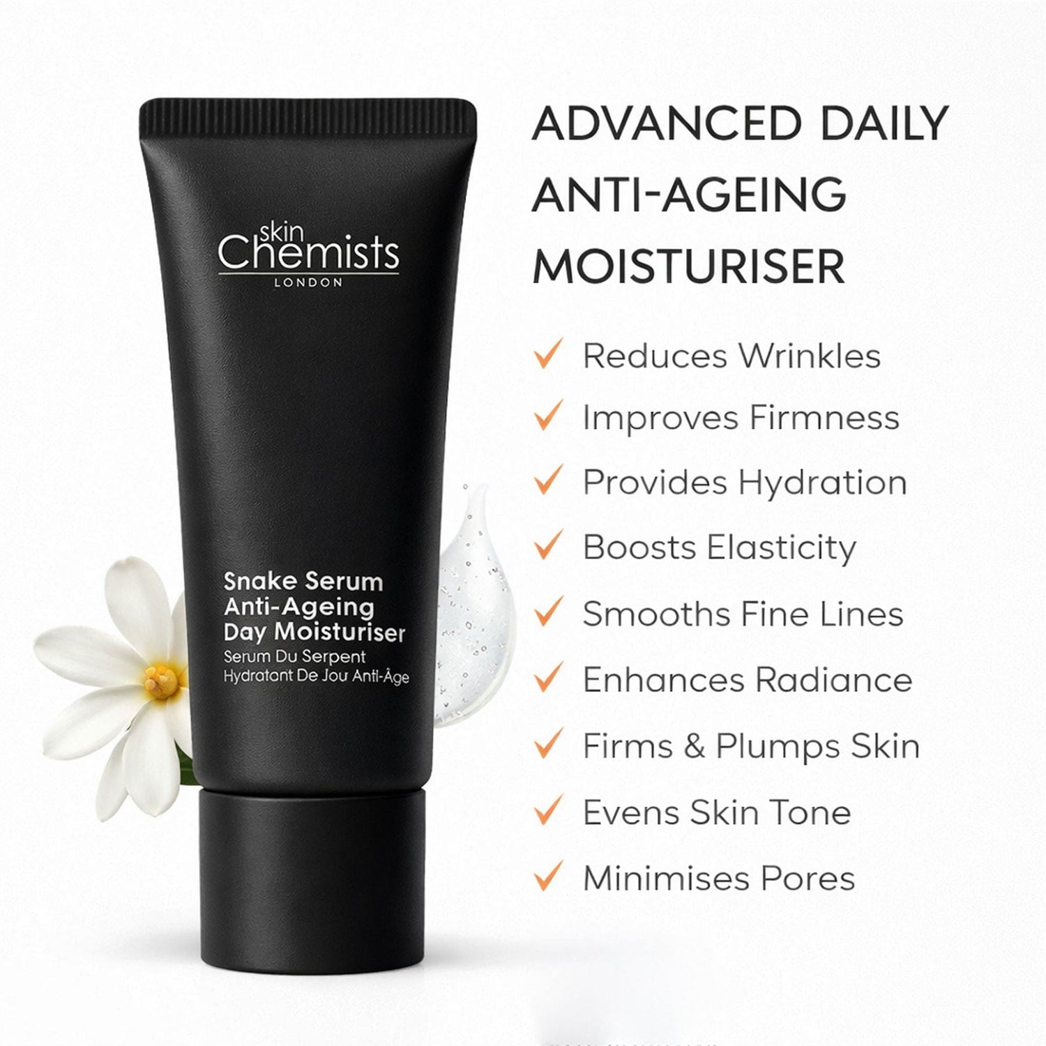 skinChemists Snake Serum Anti-Ageing Day Moisturiser 50ml by skinChemists US