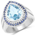 5.42 Carat Genuine Blue Topaz and Blue Sapphire .925 Sterling Silver Ring by Bids.com