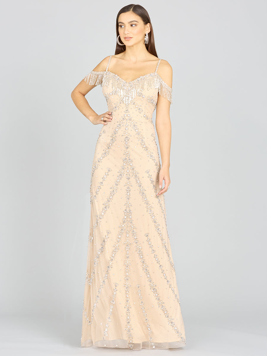 Candy Beaded Gown by Lara New York