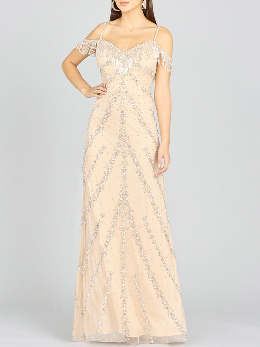 Candy Beaded Gown by Lara New York