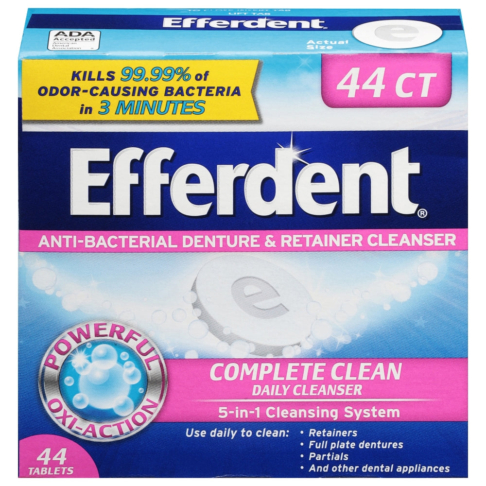 Efferdent Retainer &amp; Denture Cleaner Tablets, Complete Clean by Pasteur Pharmacy