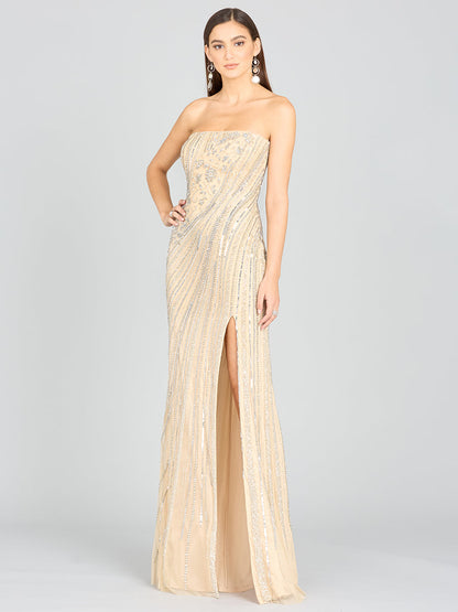 Freddy Strapless Beaded Gown by Lara New York