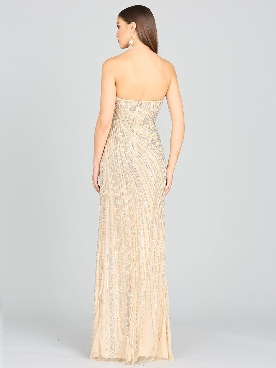 Freddy Strapless Beaded Gown by Lara New York